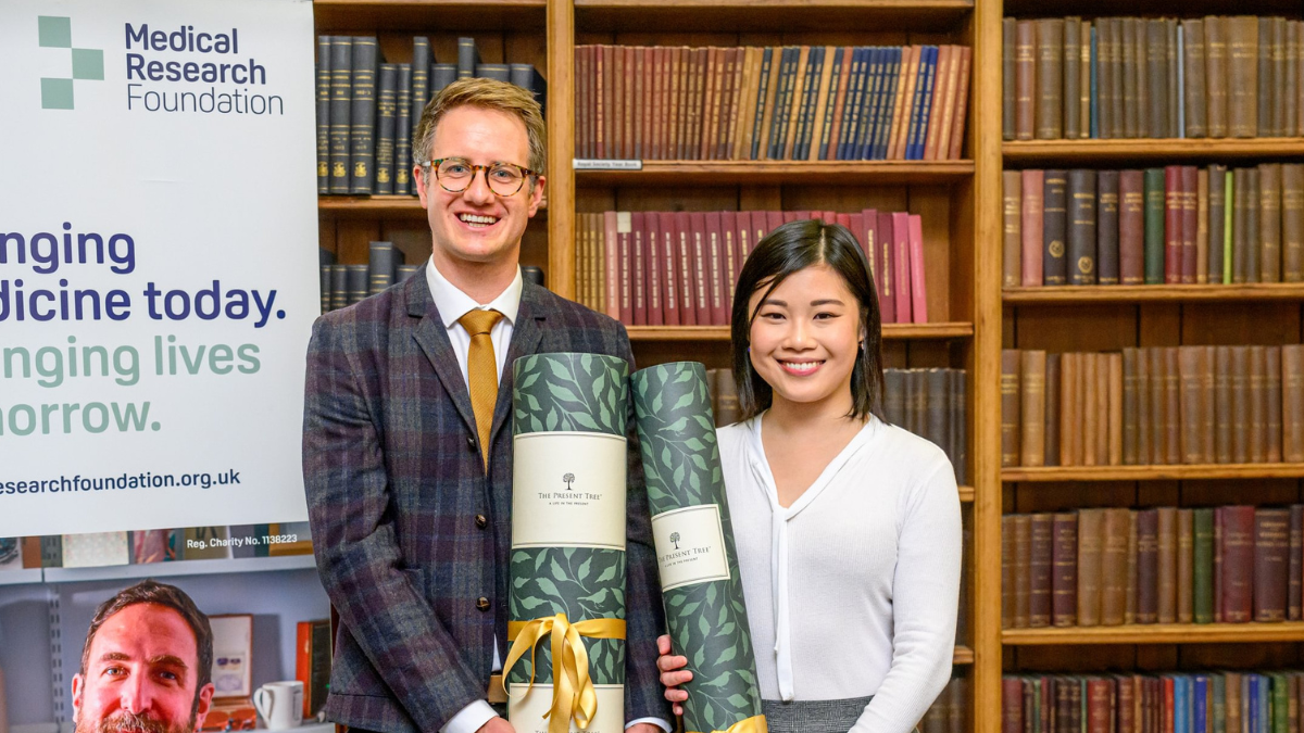 Dr Daniel Padfield and Dr Eunice Lo, our 2024 Emerging Leaders Prize winners, pictured at the prize giving event.